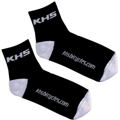 KHS Cycling Socks available in black with white logos